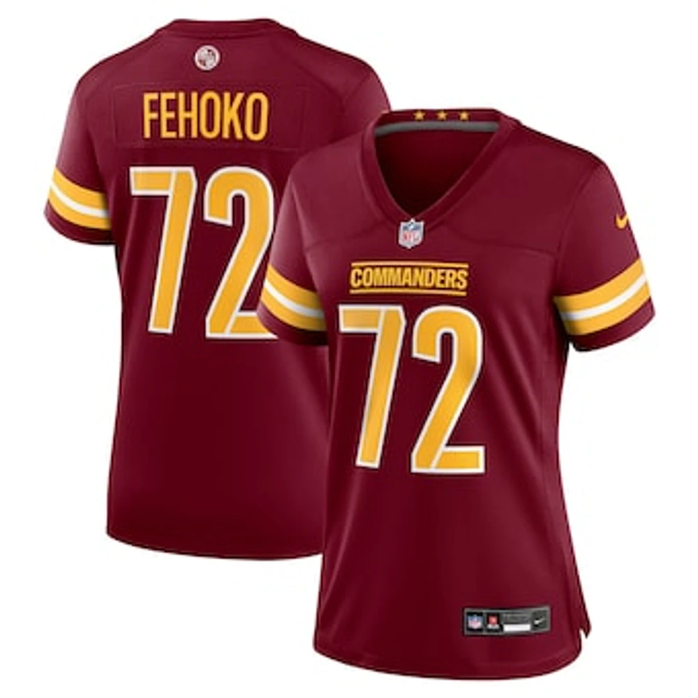 Women's Nike Viliami Fehoko Jr.  Burgundy Washington Commanders Team Game Jersey