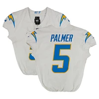 Josh Palmer Los Angeles Chargers Game-Used #5 White Nike Jersey vs. Atlanta Falcons on December 1, 2024