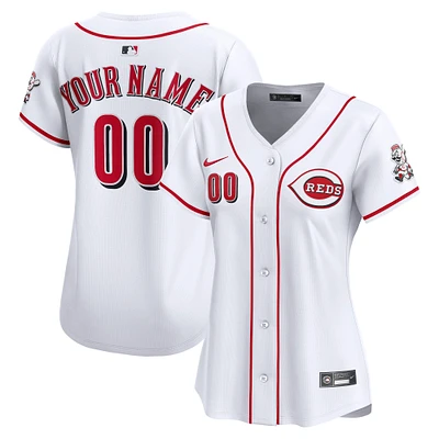 Women's Nike  White Cincinnati Reds Home Limited Custom Jersey