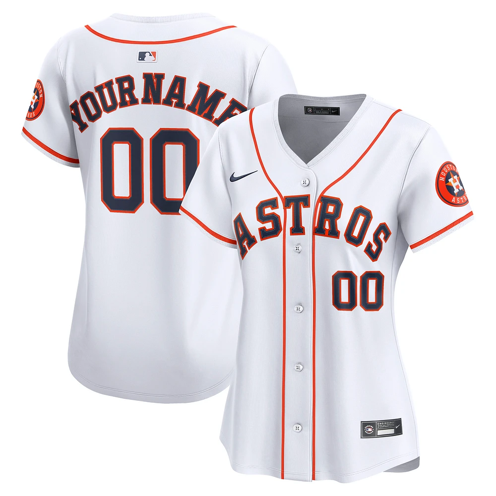 Women's Nike White Houston Astros Home Limited Custom Jersey