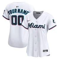 Women's Nike  White Miami Marlins Home Limited Custom Jersey