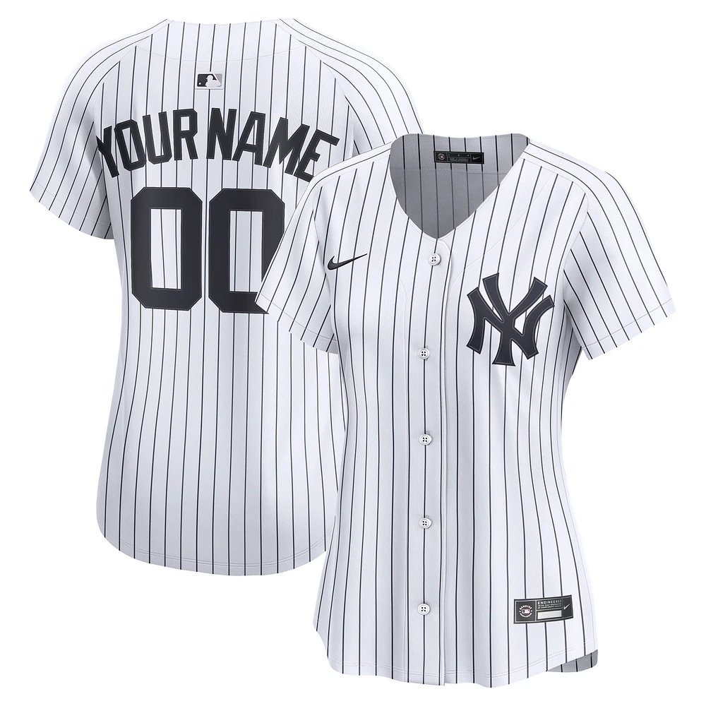 Women's Nike White New York Yankees Home Limited Custom Jersey
