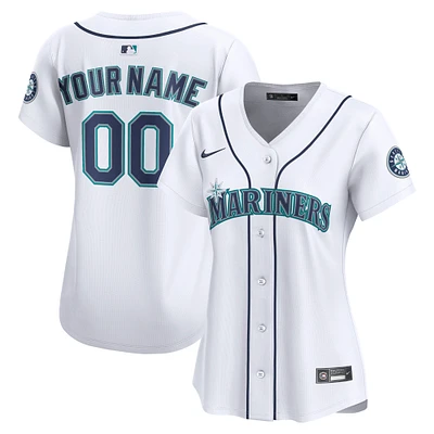 Women's Nike  White Seattle Mariners Home Limited Custom Jersey