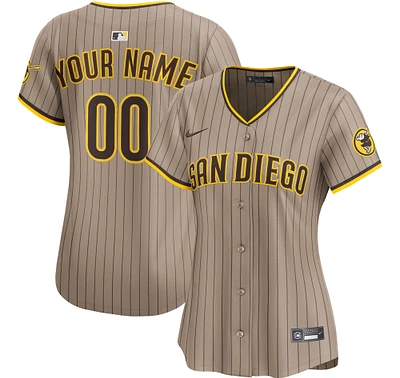 Women's Nike  Sand San Diego Padres Alternate Limited Custom Jersey