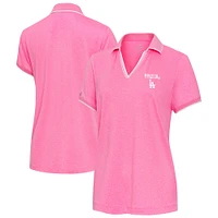Women's Antigua Los Angeles Dodgers Spring Training Courtyard V-Neck Polo