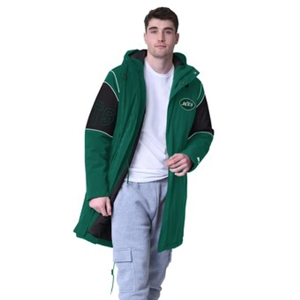 Men's Starter  Green New York Jets Dynasty Polyfill Stadium Full-Zip Jacket