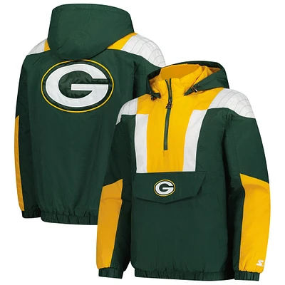 Men's Starter Green Bay Packers Charger Half-Zip Pullover Jacket