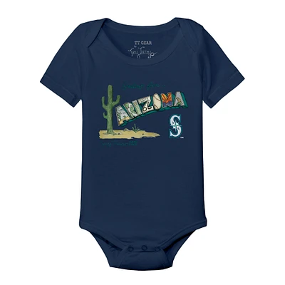 Infant Tiny Turnip Navy Seattle Mariners Spring Training 2025 Bodysuit