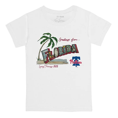 Infant Tiny Turnip White Philadelphia Phillies Spring Training 2025 T-Shirt