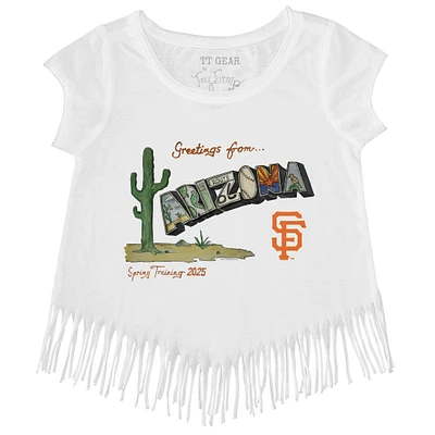 Girls Toddler Tiny Turnip San Francisco Giants Spring Training 2025 Fringe T-Shirt