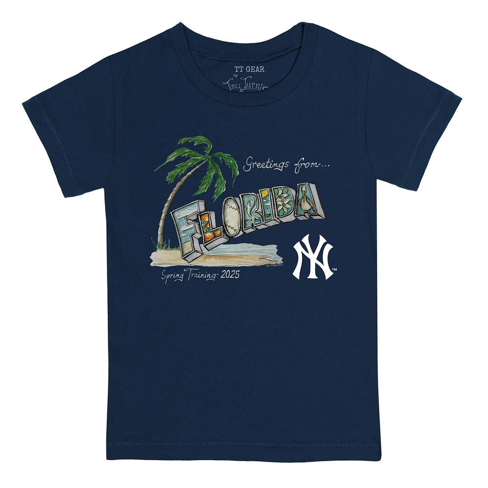 Youth Tiny Turnip Navy New York Yankees 2025 Spring Training Grapefruit League T-Shirt