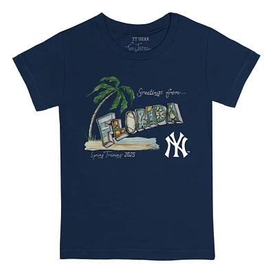 Youth Tiny Turnip Navy New York Yankees 2025 Spring Training Grapefruit League T-Shirt