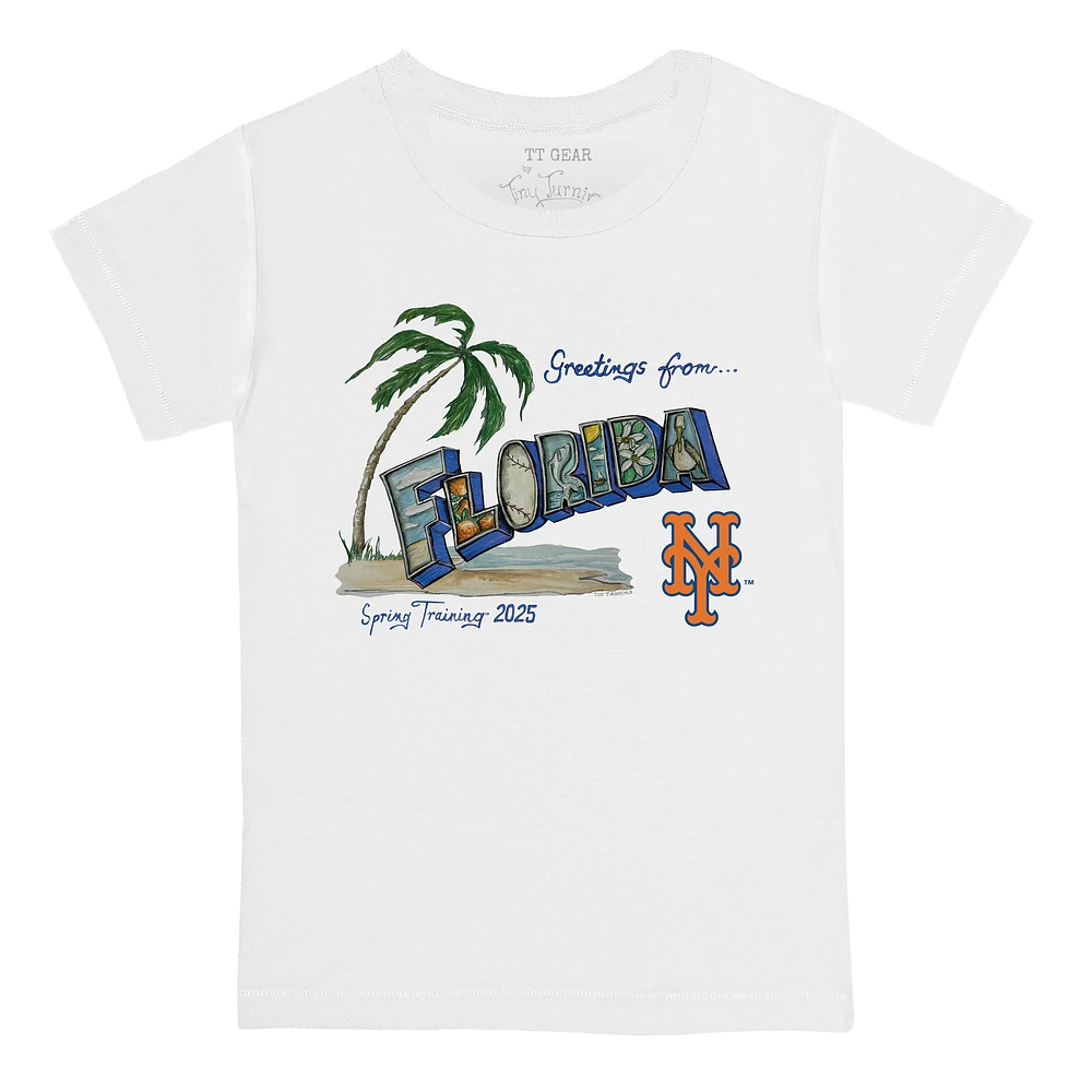 Youth Tiny Turnip White New York Mets 2025 Spring Training Grapefruit League T-Shirt