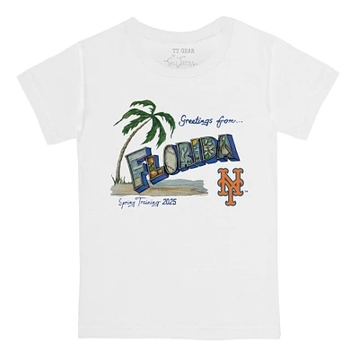 Youth Tiny Turnip White New York Mets 2025 Spring Training Grapefruit League T-Shirt