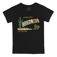 Youth Tiny Turnip Black Athletics 2025 Spring Training Cactus League T-Shirt