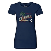 Women's Tiny Turnip  Atlanta Braves Navy Spring Training 2025 T-Shirt