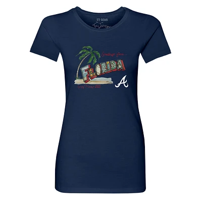 Women's Tiny Turnip  Atlanta Braves Navy Spring Training 2025 T-Shirt