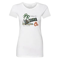 Women's Tiny Turnip  Baltimore Orioles White Spring Training 2025 T-Shirt