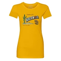 Women's Tiny Turnip  San Diego Padres Gold Spring Training 2025 T-Shirt