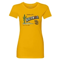 Women's Tiny Turnip  San Diego Padres Gold Spring Training 2025 T-Shirt
