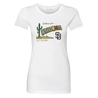 Women's Tiny Turnip  San Diego Padres White Spring Training 2025 T-Shirt