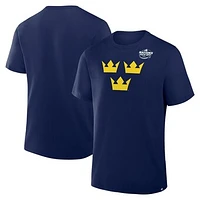 Men's Fanatics Navy Sweden 2025 4 Nations Face-Off Primary Logo T-Shirt