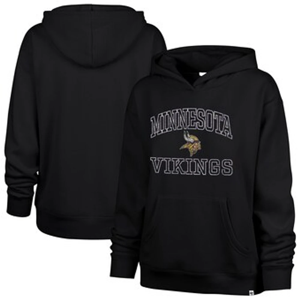 Women's '47  Black Minnesota Vikings Clarity Naomi Pullover Hoodie