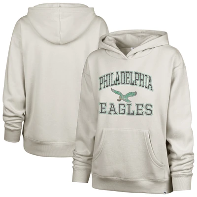 Women's '47  Natural Philadelphia Eagles Clarity Naomi Pullover Hoodie