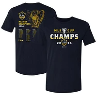 Men's 500 Level  Navy LA Galaxy 2024 MLS Cup Champions Roster T-Shirt