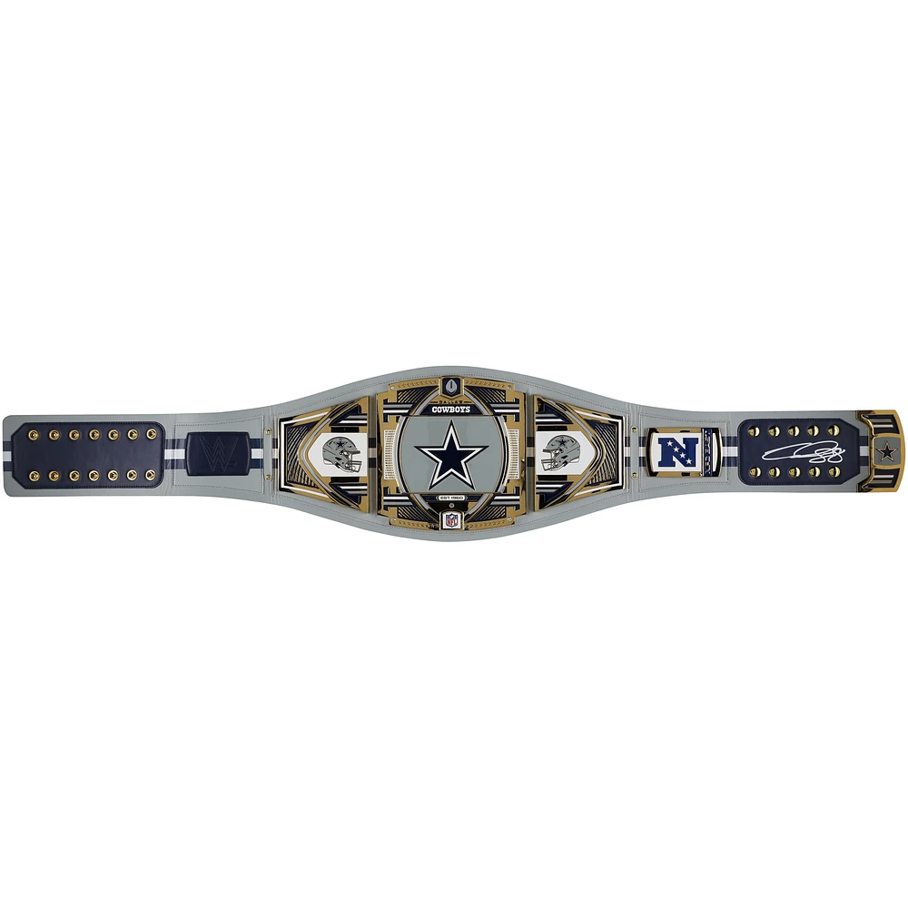 CeeDee Lamb Dallas Cowboys Autographed WWE X NFL Title Belt