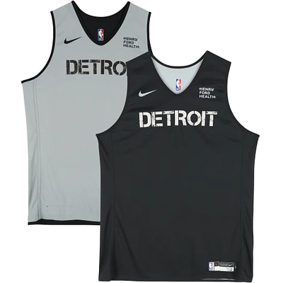 Ron Holland II Detroit Pistons Practice-Used #00 Black Reversible Jersey from the 2024-25 NBA Season