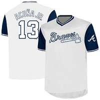 Men's Profile Ronald Acuña Jr. White Atlanta Braves Big & Tall Name Number Birdeye V-Neck T-Shirt
