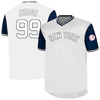 Men's Profile Aaron Judge White New York Yankees Big & Tall Name Number Birdeye V-Neck T-Shirt
