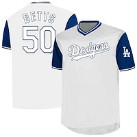 Men's Profile Mookie Betts White Los Angeles Dodgers Big & Tall Name Number Birdeye V-Neck T-Shirt
