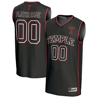 Youth GameDay Greats  Black Temple Owls NIL Pick-A-Player Lightweight Men's Basketball Jersey