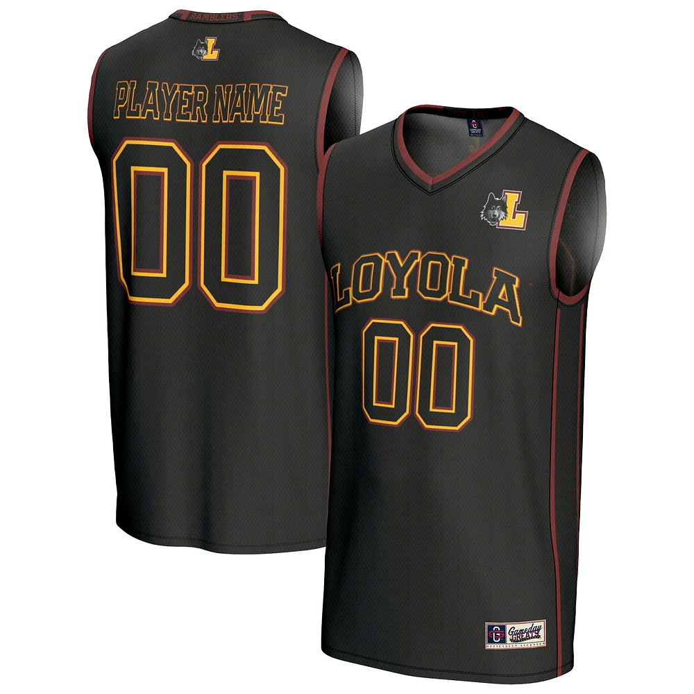 Youth GameDay Greats Black Loyola Chicago Ramblers NIL Pick-A-Player Lightweight Men's Basketball Jersey
