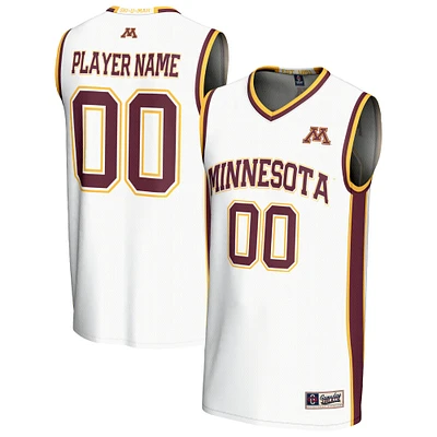 Youth GameDay Greats  White Minnesota Golden Gophers NIL Pick-A-Player Lightweight Men's Basketball Jersey