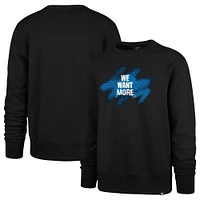 Men's '47  Black Detroit Lions We Want More Headline Pullover Sweatshirt