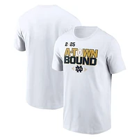 Men's Nike  White Notre Dame Fighting Irish College Football Playoff 2025 National Championship Game A-Town Bound T-Shirt