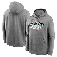 Men's Nike  Heather Gray Ohio State Buckeyes College Football Playoff 2025 Cotton Bowl Champions Club Fleece Pullover Hoodie