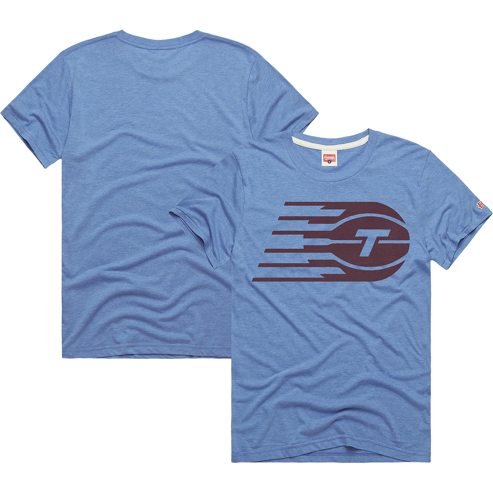 Unisex Homage  Light Blue Toronto Tempo Tri-Blend Logo T-Shirt