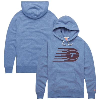 Unisex Homage  Light Blue Toronto Tempo Logo Tri-Blend Pullover Hoodie