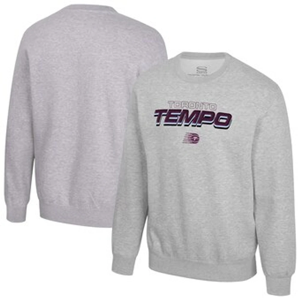 Unisex Stadium Essentials  Heather Gray Toronto Tempo Puff Fleece Sweatshirt