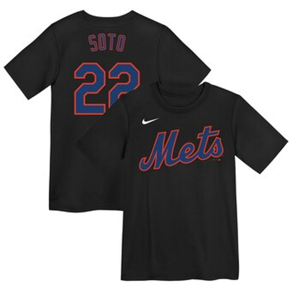 Youth Nike Juan Soto Black New York Mets Name & Number T-Shirt