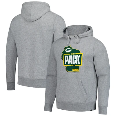 Men's '47  Gray Green Bay Packers Regional Headline Pullover Hoodie