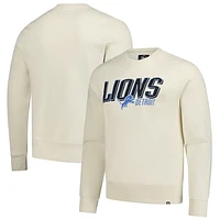 Men's '47  Cream Detroit Lions Locked Headline Pullover Sweatshirt