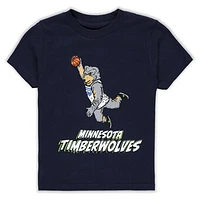 Youth Stadium Essentials Navy Minnesota Timberwolves Mascot Air T-Shirt