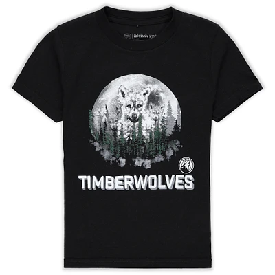 Youth Stadium Essentials Black Minnesota Timberwolves Mascot T-Shirt