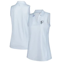 Women's FootJoy  Light Blue WM Phoenix Open Striped Sleeveless Polo