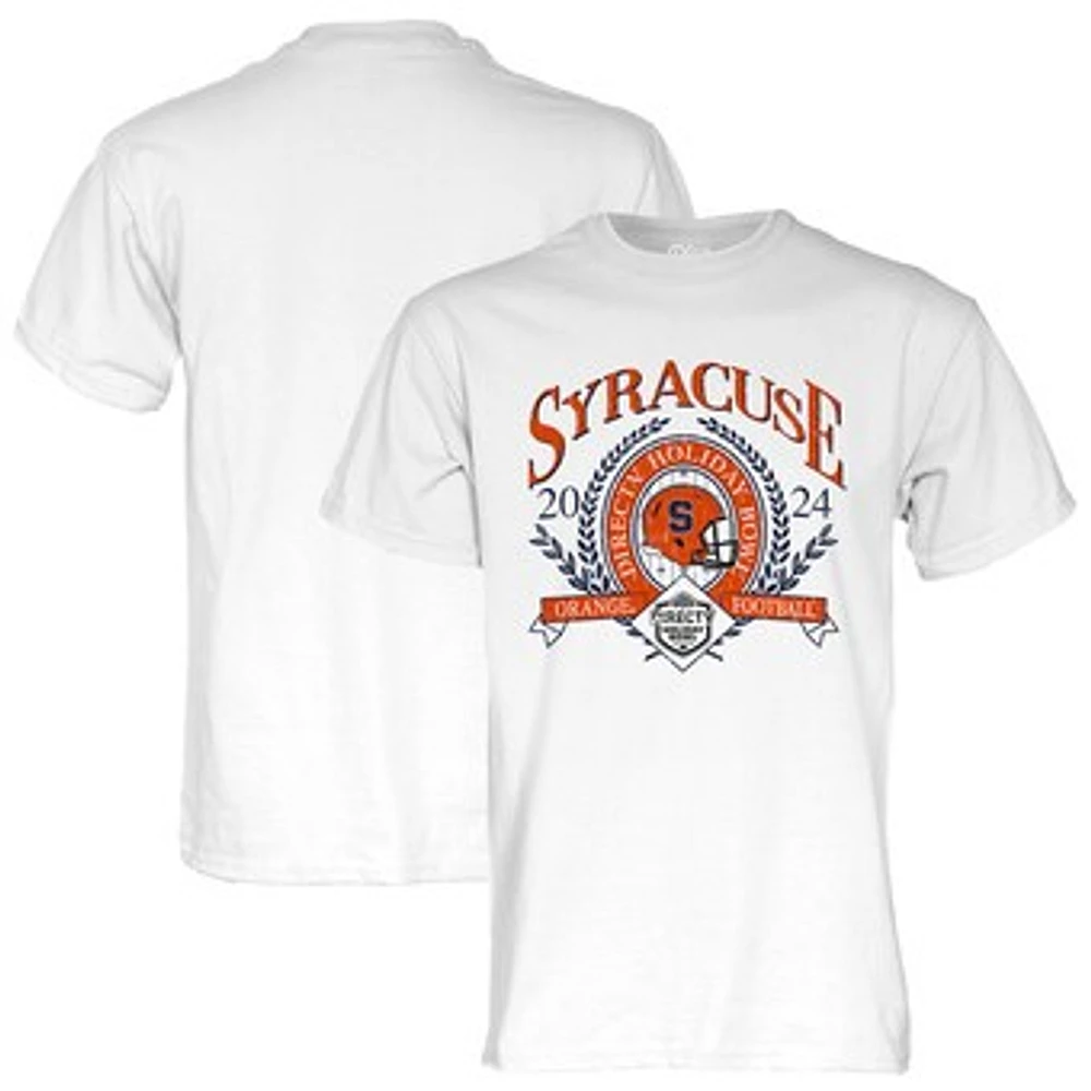 Unisex Blue 84 White Syracuse Orange 2024 Holiday Bowl T-Shirt